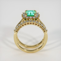 0.97 Ct. Emerald Ring, 18K Yellow Gold 3