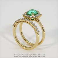 1.22 Ct. Emerald Ring, 18K Yellow Gold 2