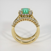 1.22 Ct. Emerald Ring, 18K Yellow Gold 3