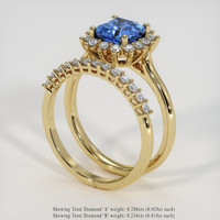 1.76 Ct. Blue Sapphire Ring, 18K Yellow Gold 2