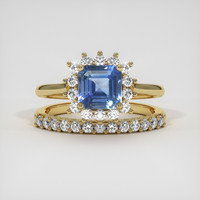 1.89 Ct. Blue Sapphire Ring, 18K Yellow Gold 1