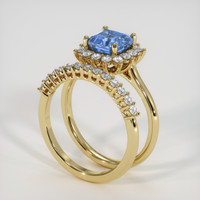 1.89 Ct. Blue Sapphire Ring, 18K Yellow Gold 2