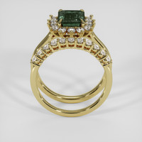 2.44 Ct. Green Sapphire Ring, 18K Yellow Gold 3