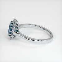 1.18 Ct. Greenish Blue Sapphire Ring, Platinum 950 4