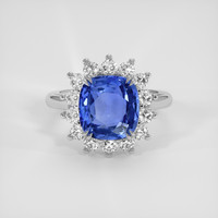 4.69 Ct. Blue Sapphire Ring, Platinum 950 1