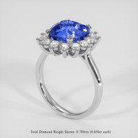 4.69 Ct. Blue Sapphire Ring, Platinum 950 2