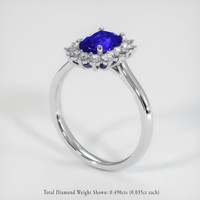 2.14 Ct. Sapphire Ring, Platinum 950 2