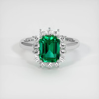 1.91 Ct. Emerald Ring, Platinum 950 1