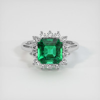 2.63 Ct. Emerald Ring, Platinum 950 1