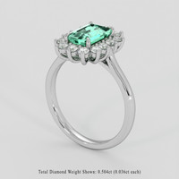 1.18 Ct. Emerald Ring, Platinum 950 2