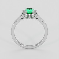 0.59 Ct. Emerald Ring, Platinum 950 3