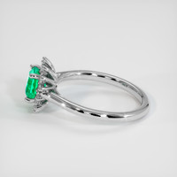 0.83 Ct. Emerald Ring, Platinum 950 4