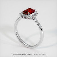 1.49 Ct. Ruby Ring, Platinum 950 2