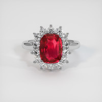 3.01 Ct. Ruby Ring, Platinum 950 1