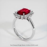 3.01 Ct. Ruby Ring, Platinum 950 2