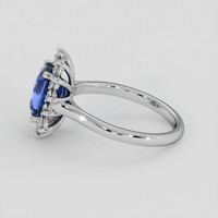 2.63 Ct. Blue Sapphire Ring, Platinum 950 4