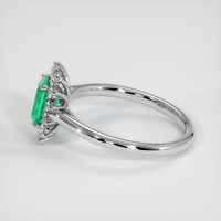 0.67 Ct. Emerald Ring, Platinum 950 4