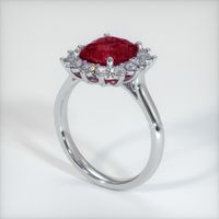 2.98 Ct. Ruby Ring, Platinum 950 2