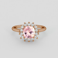 2.06 Ct. Padparadscha Sapphire Ring, 14K Rose Gold 1
