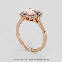 2.06 Ct. Padparadscha Sapphire Ring, 14K Rose Gold 2