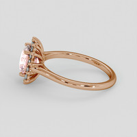 2.06 Ct. Padparadscha Sapphire Ring, 14K Rose Gold 4
