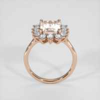 4.16 Ct. Peach Sapphire Ring, 14K Rose Gold 3