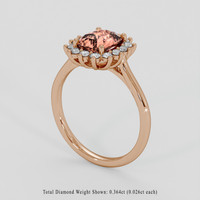 1.84 Ct. Padparadscha Sapphire Ring, 14K Rose Gold 2
