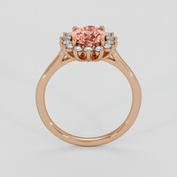 1.84 Ct. Padparadscha Sapphire Ring, 14K Rose Gold 3