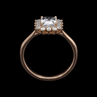 1.28 Ct. White Sapphire Ring, 14K Rose Gold 3