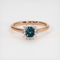 0.82 Ct. Sapphire Ring, 14K Rose Gold 1