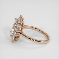 4.16 Ct. Peach Sapphire Ring, 18K Rose Gold 4