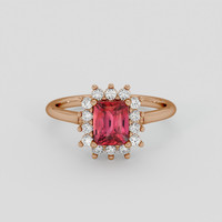1.58 Ct. Padparadscha Sapphire Ring, 18K Rose Gold 1