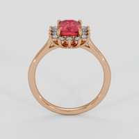 1.58 Ct. Padparadscha Sapphire Ring, 18K Rose Gold 3