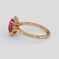 1.58 Ct. Padparadscha Sapphire Ring, 18K Rose Gold 4
