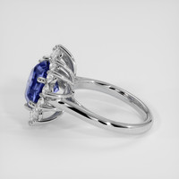 4.88 Ct. Blue Tanzanite Ring, Silver 4