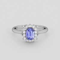 1.54 Ct. Violet Sapphire Ring, Silver 1