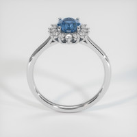 1.18 Ct. Greenish Blue Sapphire Ring, 10K White Gold 3