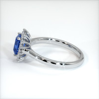 0.66 Ct. Blue Sapphire Ring, 10K White Gold 4