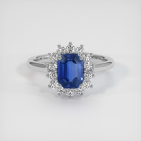 2.11 Ct. Sapphire Ring, 14K White Gold 1