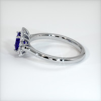 0.68 Ct. Blue Sapphire Ring, 14K White Gold 4