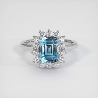 3.22 Ct. Gemstone Ring, 14K White Gold 1