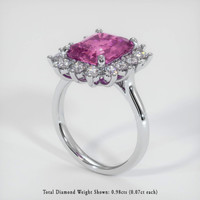 6.02 Ct. Sapphire Ring, 14K White Gold 2