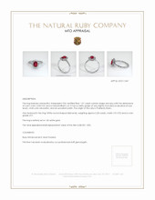 Ruby Ring 1.01 Ct. 14K White Gold Appraisal