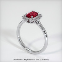 Ruby Ring 1.01 Ct. 14K White Gold Preview