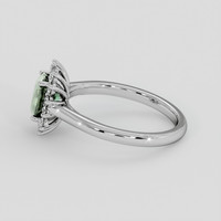 1.41 Ct. Bluish Green Sapphire Ring, 14K White Gold 4