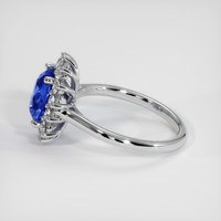 2.12 Ct. Blue Sapphire Ring, 14K White Gold 4