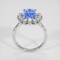 3.97 Ct. Blue Sapphire Ring, 14K White Gold 3