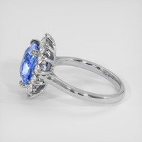 3.97 Ct. Blue Sapphire Ring, 14K White Gold 4