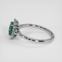 1.29 Ct. Bluish Green Sapphire Ring, 14K White Gold 4
