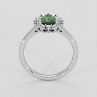 1.40 Ct. Green Sapphire Ring, 14K White Gold 3